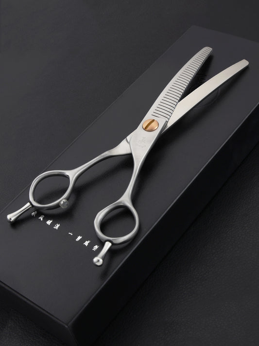 140-7035Q Professional Pet Curved Thinning Scissors 7inch 35T