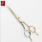 OO-55TS High Luxury Hair Cutting Scissors Half Rose Gold Color 5.5Inch