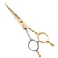 OO-55TS High Luxury Hair Cutting Scissors Half Rose Gold Color 5.5Inch