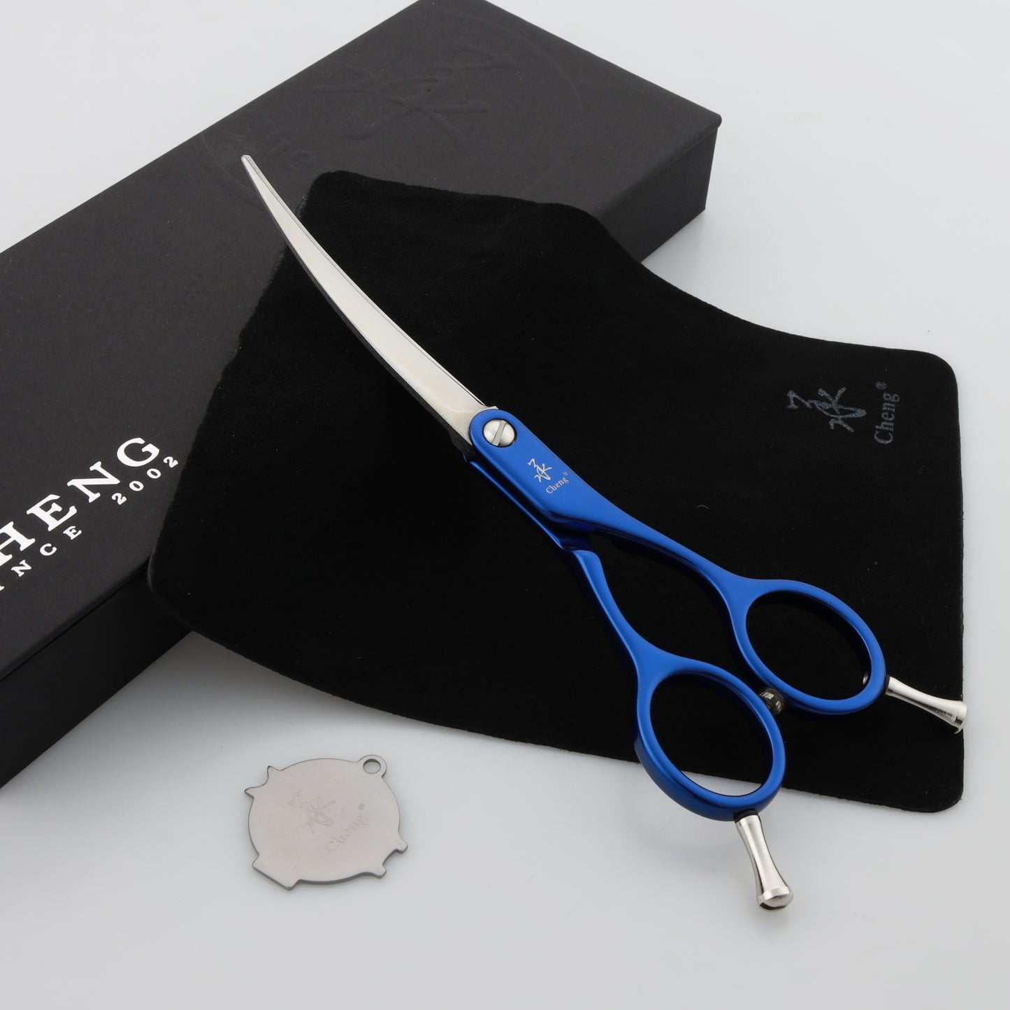 TW-60Q (BLUE) Professional Pet Grooming 6inch curve scissors