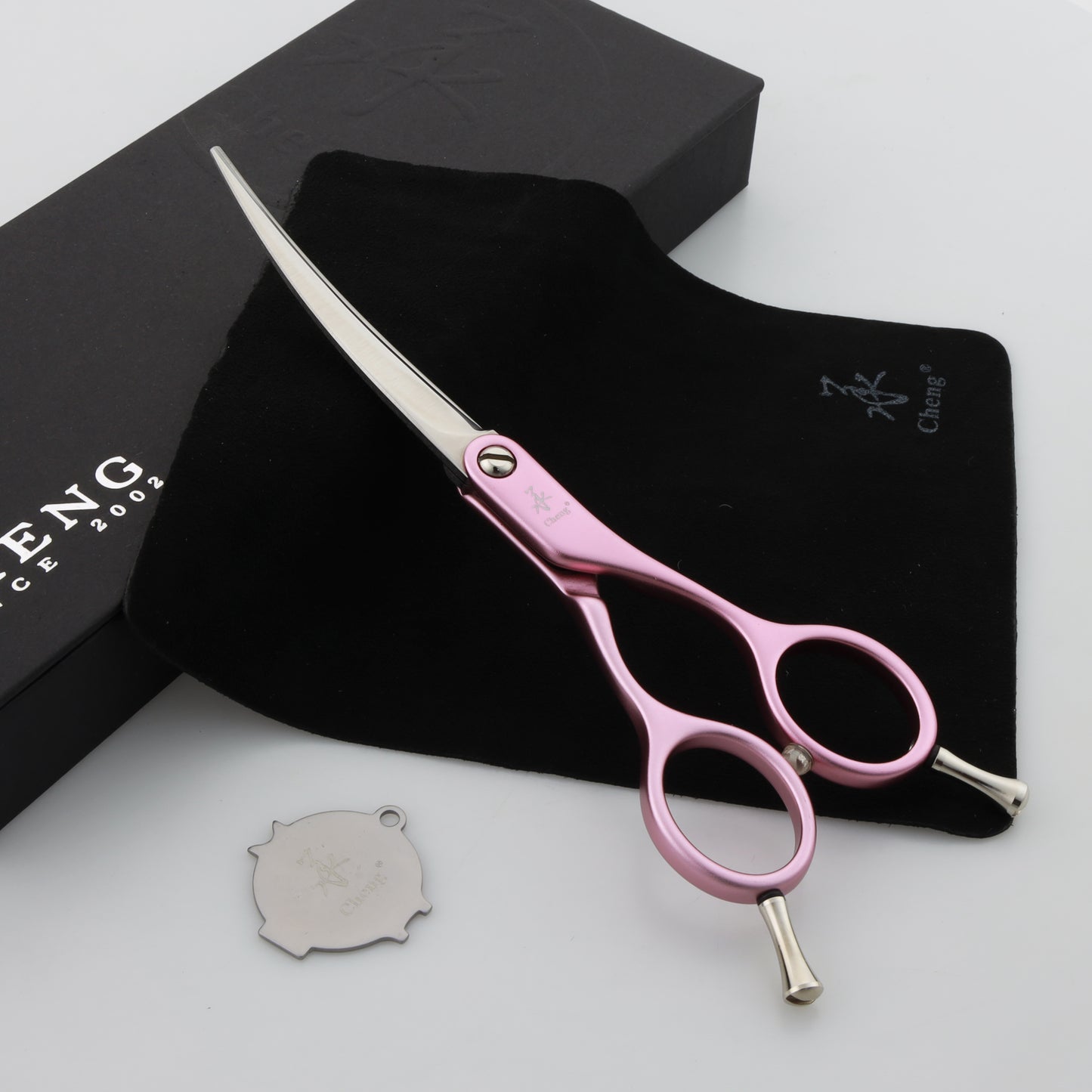 TW-60Q (PINK) Professional Pet Grooming 6inch curve scissors